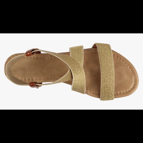 Gold & Tan Gladiator Sandals NWT!!! So Comfy! :) - Picture 5 of 12